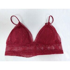 Victoria's Secret XS Red Lace Padded Cups Bra Bralette Lingerie